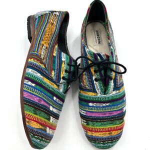 Osborn Handcrafted Oxford Boho Multi-colored Shoes